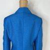 10-801.jpg Le Suit Polyester Skirt Suit 12 Blue Metallic Shawl Collar Classic 2PC Timeless