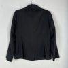 Evan Picone Polyester Pant Suit Size 10 Black Striped 2PC Belted Notch Collar