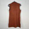 Anthropologie Solitaire Women Vest S Brown Faux Leather Duster Cognac Pockets