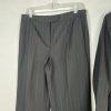 Evan Picone Polyester Pant Suit Size 10 Black Striped 2PC Belted Notch Collar