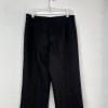 Evan Picone Polyester Pant Suit Size 10 Black Striped 2PC Belted Notch Collar