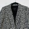 Banana Republic Cotton Polyester Blazer Size 4 Black White Notch Collar Career