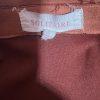 Anthropologie Solitaire Women Vest S Brown Faux Leather Duster Cognac Pockets