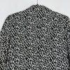Banana Republic Cotton Polyester Blazer Size 4 Black White Notch Collar Career