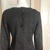 VINCE CAMUTO Charcoal Metallic Long Sleeves Spandex Bodycon Sweater Dress Size L