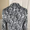CALVIN KLEIN Women Black White Polyester Blend Open Front Ruffle Blazer Size 10