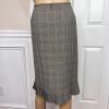 Evan Picone  Polyester Rayon Stretch Skirt Suit Size 12P Gray Pinstriped 2PC New