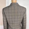Evan Picone  Polyester Rayon Stretch Skirt Suit Size 12P Gray Pinstriped 2PC New