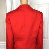 Calvin Klein Cotton Polyester Skirt Suit Size 14 Red Lined Notch Collar 2PC New