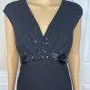 Evan Picone Polyester Dress Size 10 Black Embellished Sleeveless Formal Evening