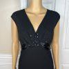 Evan Picone Polyester Dress Size 10 Black Embellished Sleeveless Formal Evening