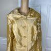EMILY Women 2PC Polyester Skirt Suit Size 22W Gold Lined Shawl Collar