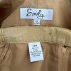 EMILY Women 2PC Polyester Skirt Suit Size 22W Gold Lined Shawl Collar