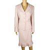 Le Suit Polyester Skirt 10 Suit 12 Blush Lined Notch Collar Pleated 2PC New