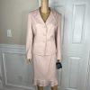 Le Suit Polyester Skirt 10 Suit 12 Blush Lined Notch Collar Pleated 2PC New