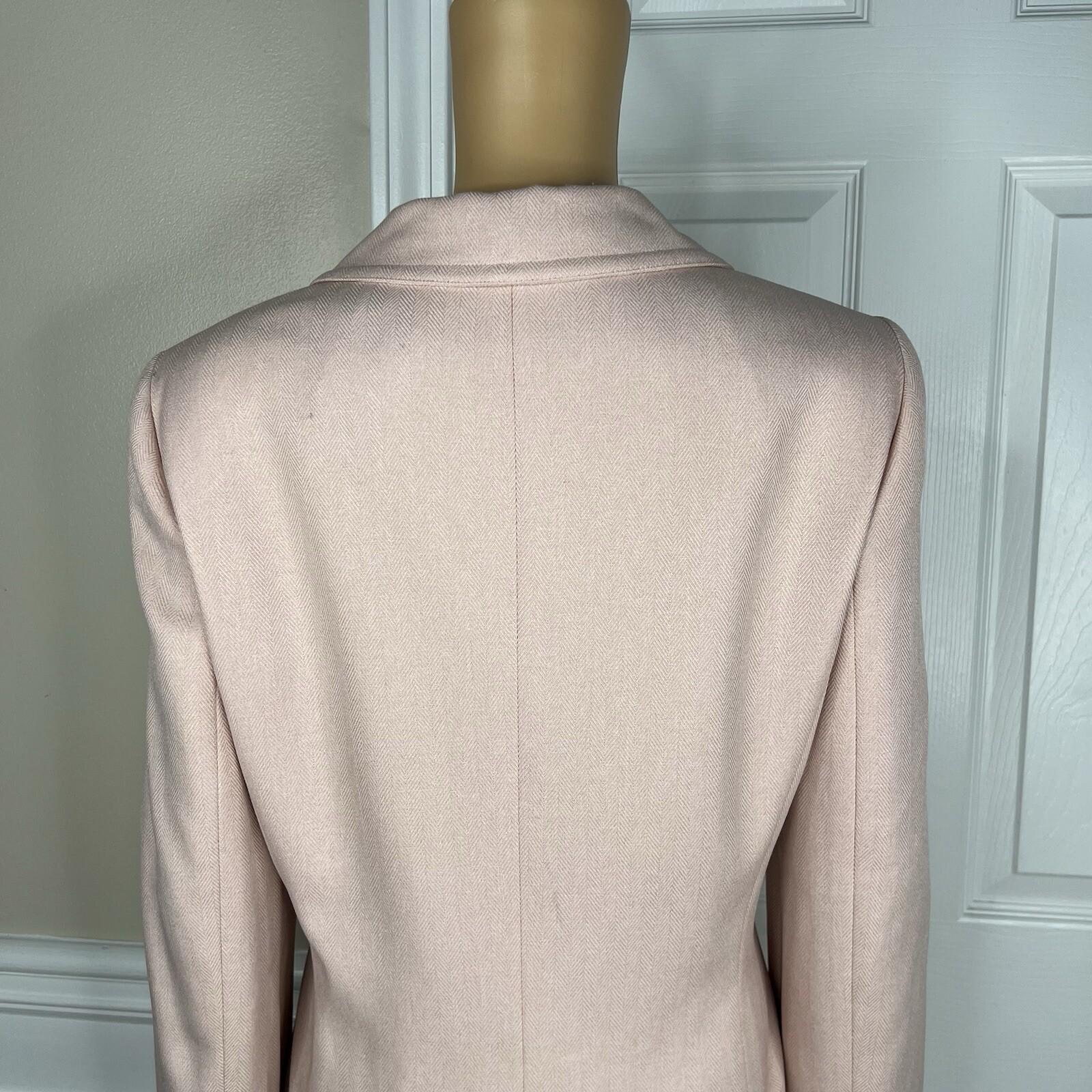 Le Suit Polyester Skirt 10 Suit 12 Blush Lined Notch Collar Pleated 2PC New