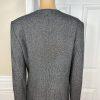 10-918.jpg Calvin Klein Polyester Rayon Spandex Blazer Size 10 Gray Collarless Mid Length