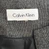 10-919.jpg Calvin Klein Polyester Rayon Spandex Blazer Size 10 Gray Collarless Mid Length
