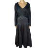 Moshita Couture Taffetta Stretch Dress Gown Size 18 Ruched Off Shoulder Pleated