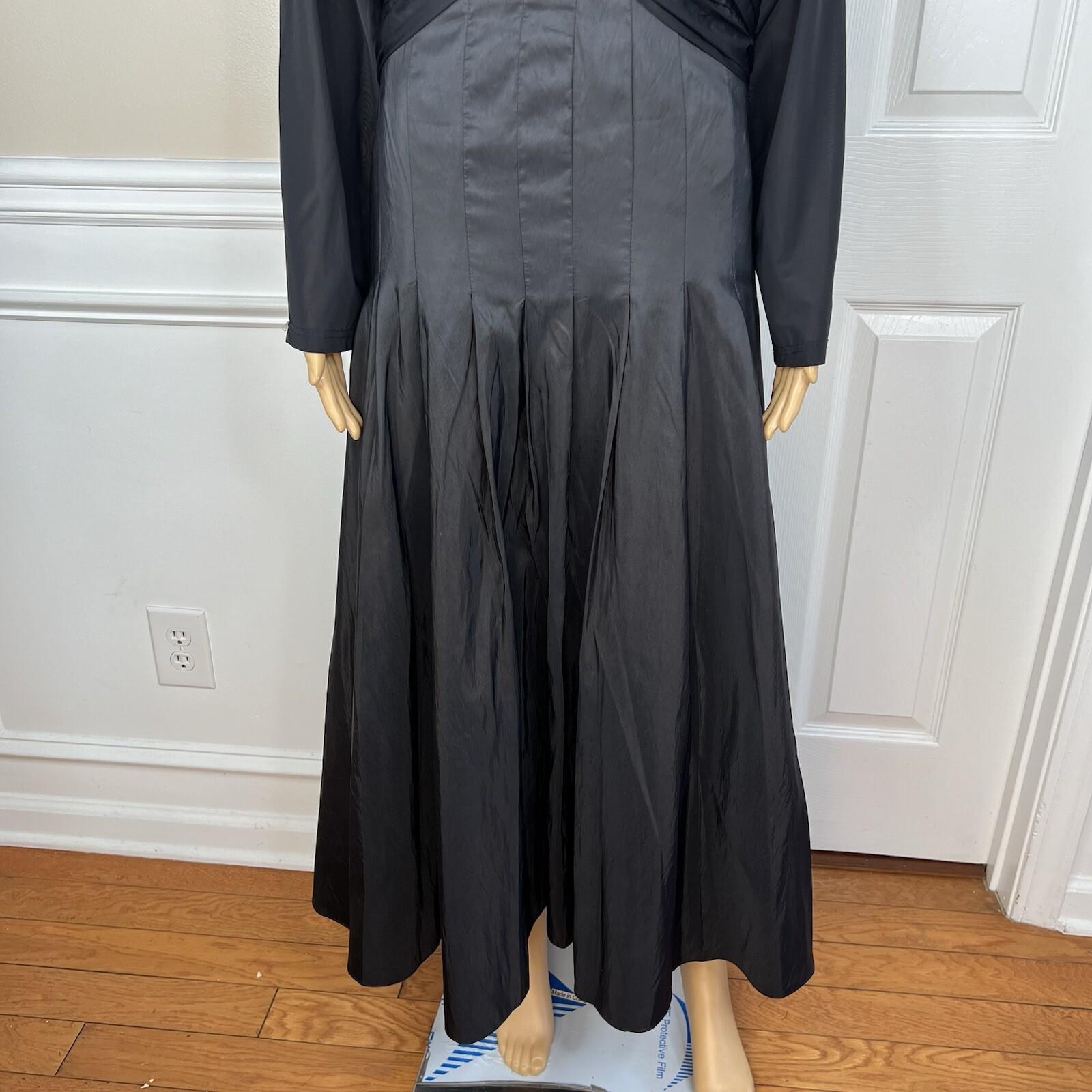 Moshita Couture Taffetta Stretch Dress Gown Size 18 Ruched Off Shoulder Pleated