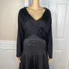Moshita Couture Taffetta Stretch Dress Gown Size 18 Ruched Off Shoulder Pleated