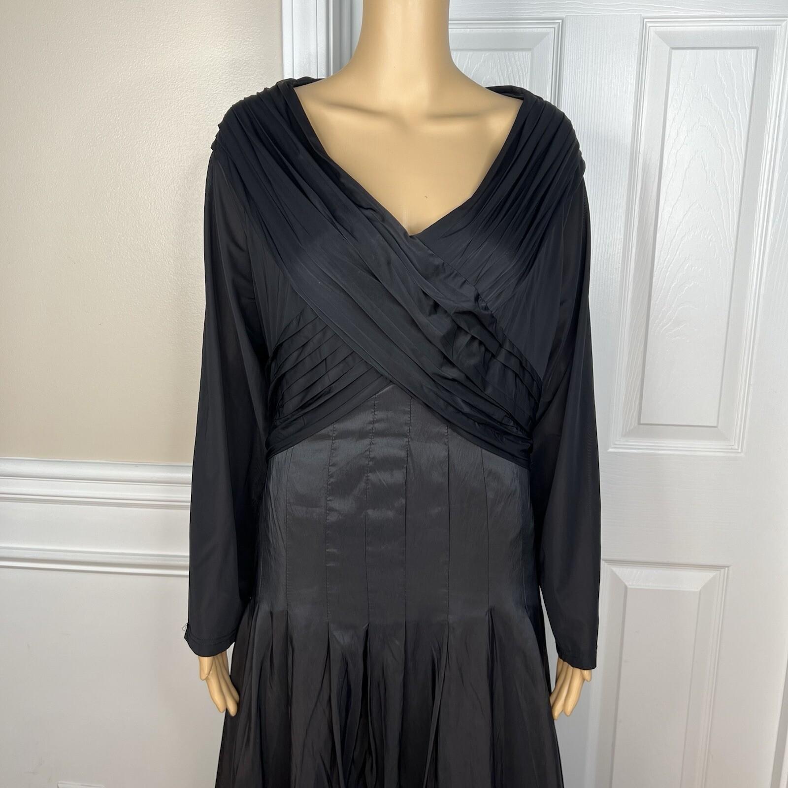 Moshita Couture Taffetta Stretch Dress Gown Size 18 Ruched Off Shoulder Pleated