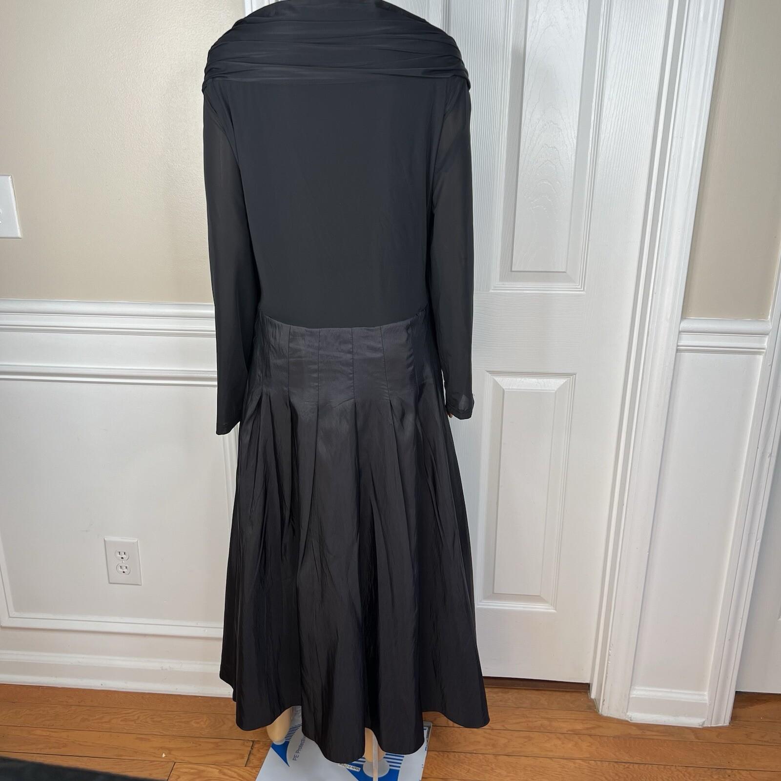 Moshita Couture Taffetta Stretch Dress Gown Size 18 Ruched Off Shoulder Pleated