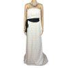 The Limited Event Off White Strapless Lace Maxi Belted Wedding Dress Size 6