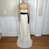 The Limited Event Off White Strapless Lace Maxi Belted Wedding Dress Size 6