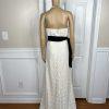 The Limited Event Off White Strapless Lace Maxi Belted Wedding Dress Size 6