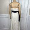 The Limited Event Off White Strapless Lace Maxi Belted Wedding Dress Size 6