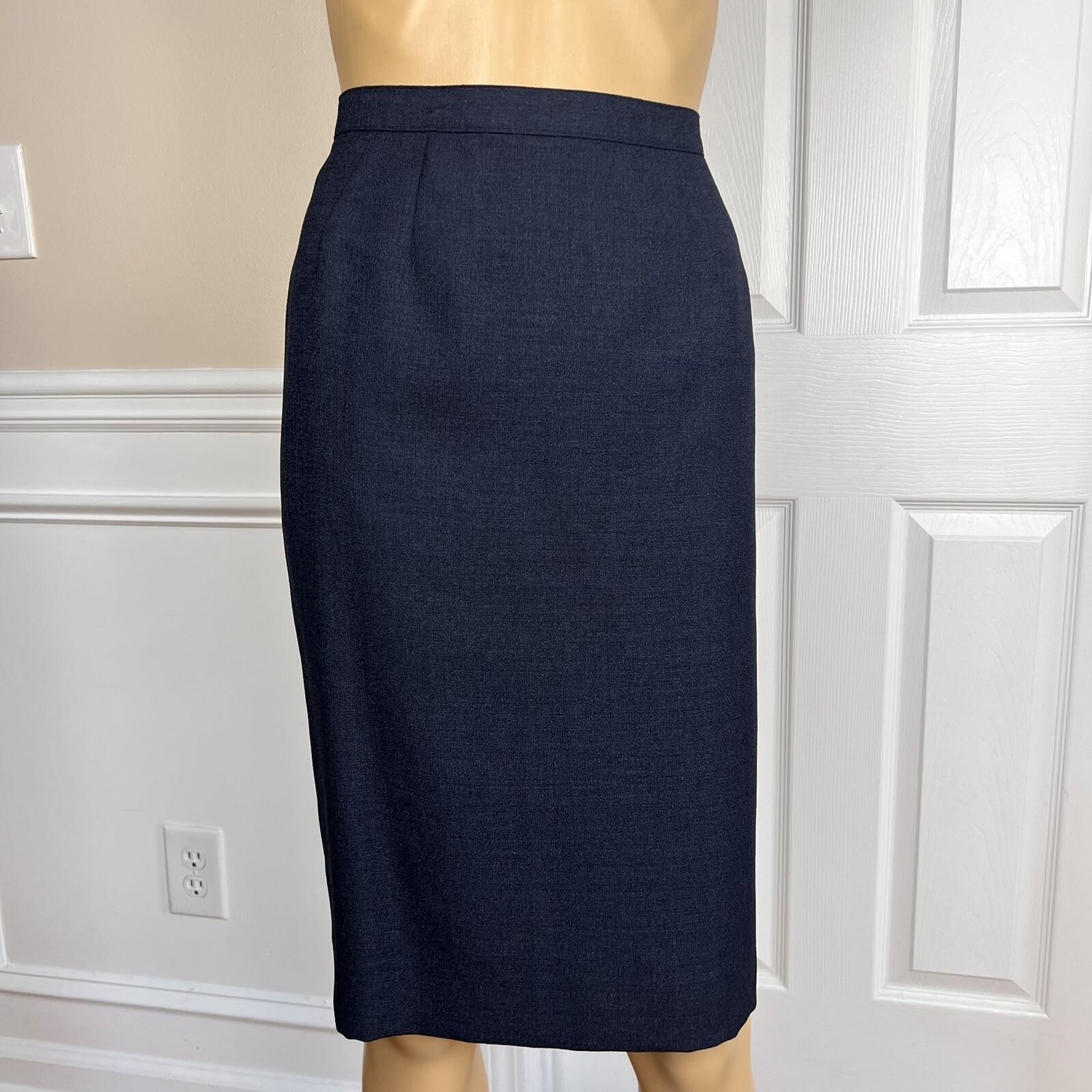 New LE SUIT 2PC Yellow Black Polyester Lined Short Sleeves Skirt Suit Size 8P