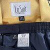 New LE SUIT 2PC Yellow Black Polyester Lined Short Sleeves Skirt Suit Size 8P