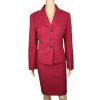 KASPER 2PC Red Polyester Cocktail Business Mismatch Skirt (SZ 12P) Suit (SZ 10P)