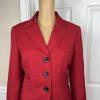 KASPER 2PC Red Polyester Cocktail Business Mismatch Skirt (SZ 12P) Suit (SZ 10P)
