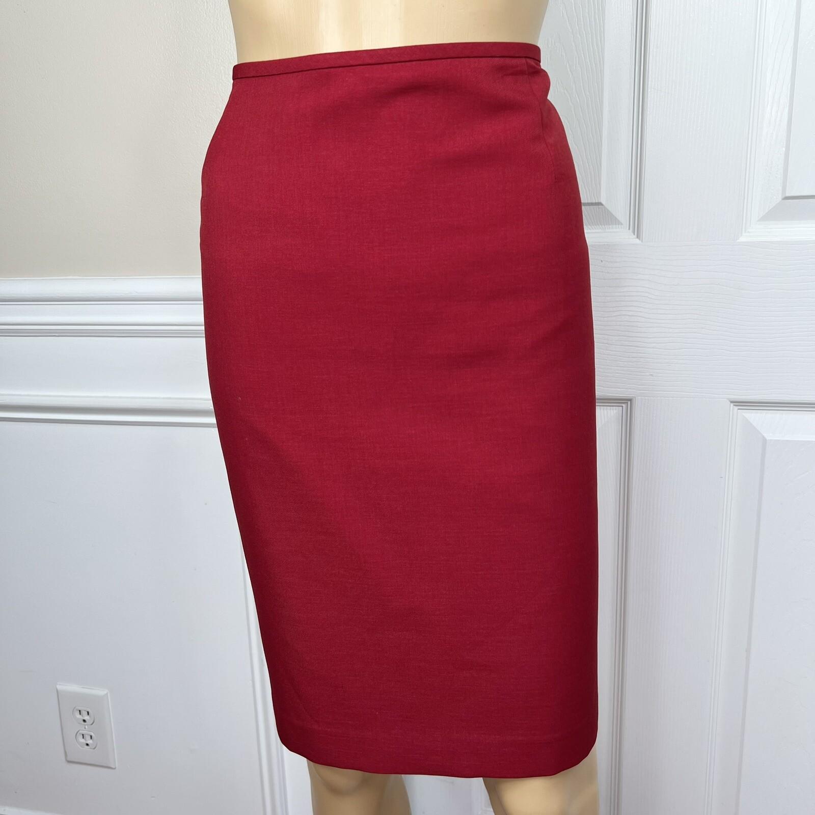 KASPER 2PC Red Polyester Cocktail Business Mismatch Skirt (SZ 12P) Suit (SZ 10P)