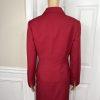 KASPER 2PC Red Polyester Cocktail Business Mismatch Skirt (SZ 12P) Suit (SZ 10P)