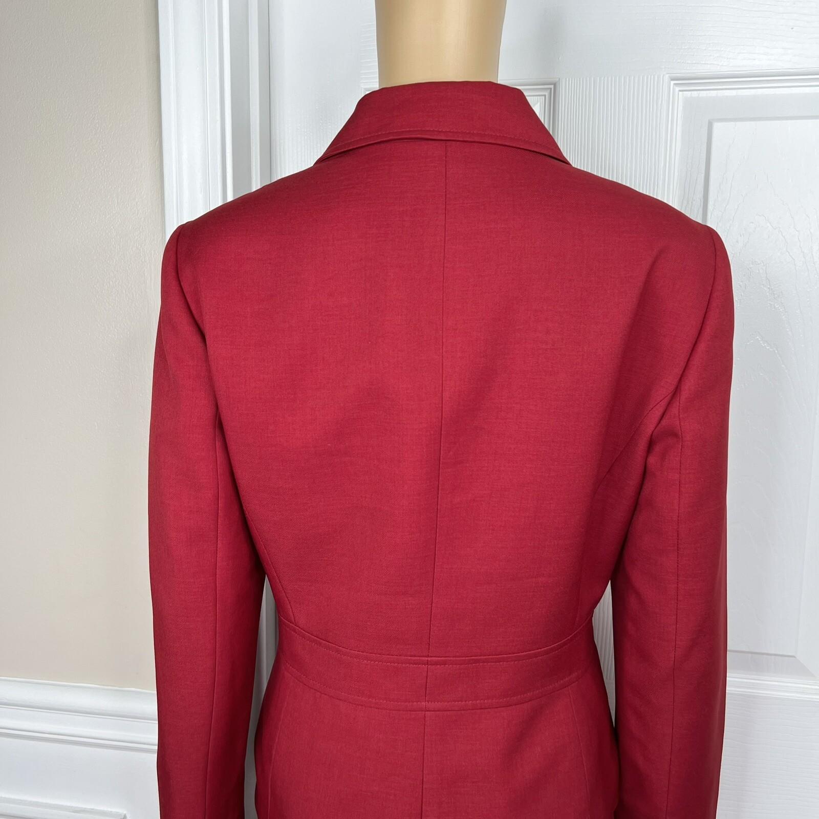 KASPER 2PC Red Polyester Cocktail Business Mismatch Skirt (SZ 12P) Suit (SZ 10P)