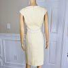 ALEX MARIE Women 2PC Yellow Acrylic Lined Pleated Dress Suit Size 10
