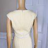 ALEX MARIE Women 2PC Yellow Acrylic Lined Pleated Dress Suit Size 10