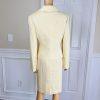 ALEX MARIE Women 2PC Yellow Acrylic Lined Pleated Dress Suit Size 10