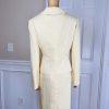 ALEX MARIE Women 2PC Yellow Acrylic Lined Pleated Dress Suit Size 10