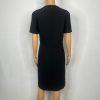 Boss Hugo Boss Patchwork Colorblock Dress Size 12 V Neck Short Sleeves Stretch