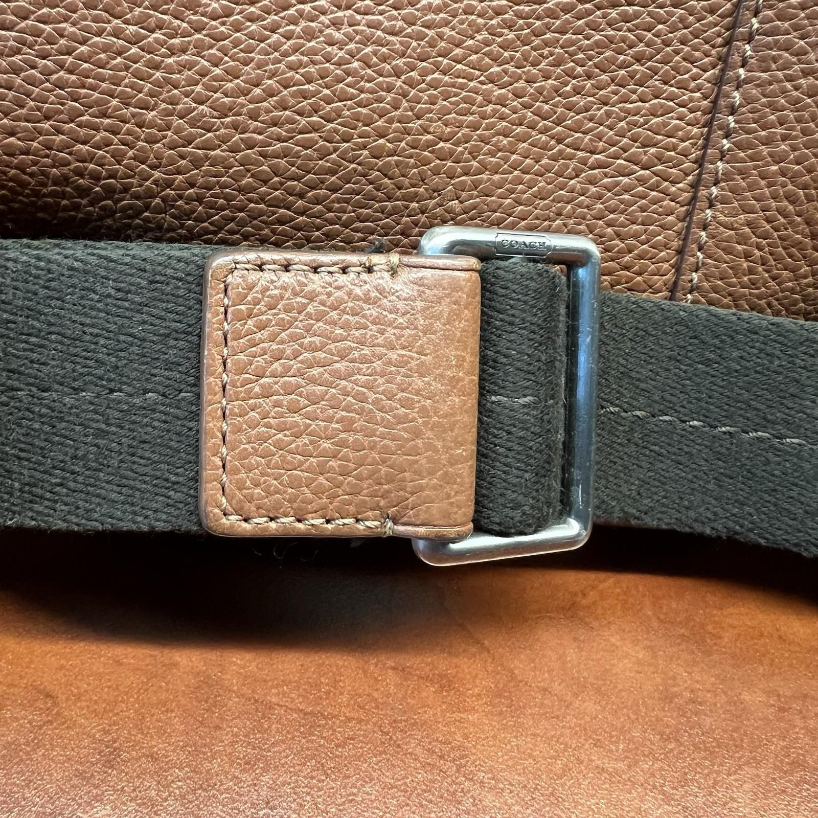 Coach Trans Atlantic Tan Leather Messenger Bag Shoulder Computer Briefcase Bag