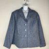Le Suit Women Polyester Skirt Suit 22W Light Blue Notch Collar Career Lined