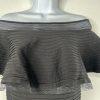 Tadashi Shoji Tabora off-shoulder ruffle dress size M layered tiered Minimalist