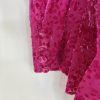 s-l1600-113.jpg Shoshanna 3D Velvet Print Blouse S Hot Pink 3/4 Sleeves Keyhole Inner Tank Top