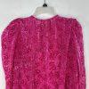 s-l1600-115.jpg Shoshanna 3D Velvet Print Blouse S Hot Pink 3/4 Sleeves Keyhole Inner Tank Top