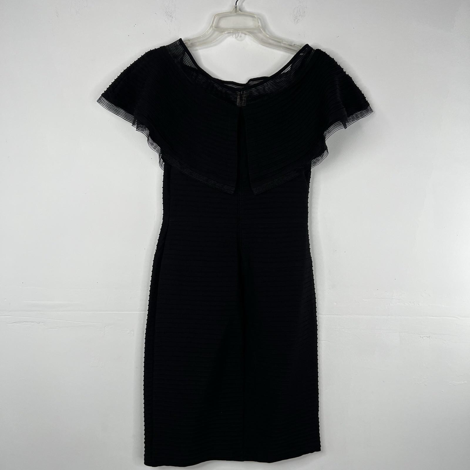Tadashi Shoji Tabora off-shoulder ruffle dress size M layered tiered Minimalist
