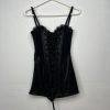 s-l1600-122.jpg Savage Fenty Faux Leather Corset Size S Black Bustier Adjustable Grunge Gothic